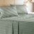 Leluxe Home Striped Full Size Bed Sheets Set 6 Pc Deep Pocket bed sheets Full sheet set Perspective: front