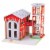 Bigjigs Toys City Fire Station Playset (BJTJT156) Perspective: front