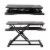 Happy Living Sit To Stand Desk Workstation - Black Perspective: front