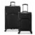 U.S. Traveler Esther Expandable Spinner Luggage Set - Black Perspective: front