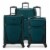 U.S. Traveler Esther 3-Piece Expandable Spinner Luggage Set - Teal Perspective: front