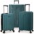 Traveler's Choice Dana Point Expandable Hard-Shell Luggage Set with USB Port - Spruce Perspective: front