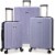 Traveler's Choice Dana Point Expandable Hard-Shell Luggage Set with USB Port - Light Lavender Perspective: front