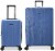 Traveler's Choice Dana Point Expandable Hard-Shell Luggage Set with USB Port - Blue Perspective: front