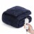 Sunbeam Heated Throw Blanket - Solid Blue Perspective: front