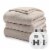 Sunbeam Heated Blanket - Tan Perspective: front