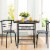 Gymax 3 Piece Dining Set Home Kitchen Furniture Table and 2 Chairs Black Perspective: front