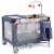 Costway Foldable Baby Crib Playpen Playard Pack Travel Infant Bassinet Bed Music Gray Perspective: front