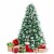 7ft Unlit Hinged Artificial Christmas Tree w/ Snow Flocked Tips and Red Berries Perspective: front