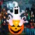 Costway 6FT Halloween Inflatable Ghost Pumpkin-Halloween Blow Up Yard Decoration Perspective: front
