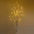 Costway 4ft Pre-lit White Twig Birch Tree for Christmas Holiday w/ 48 LED Lights Perspective: front