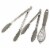 Baking Utensils, Silicone Kitchen Set with Stainless Steel Handles (3 Pieces) Perspective: front