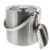 Insulated Stainless Steel Ice Bucket with Scoop, Lid and Handle (6.6 x 7.5 in) Perspective: front