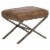 Sunpan Wisconsin 23.5  Mid-Century Faux Leather Bench in Tobacco Tan Perspective: front