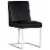 Sunpan Dean 20  Modern Leather Dining Chair in Stainless Steel/Cantina Black Perspective: front