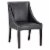 Sunpan Lucille 18  Modern Faux Leather Dining Chair in Gray/Espresso Perspective: front
