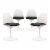 Aron Living Rose 17.5  Plastic and Metal Dining Chairs in Black (Set of 4) Perspective: front