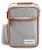 Fit and Fresh Gray & Brown Trim Lunch Bag Perspective: front