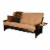 Kodiak Furniture Phoenix Frame with Suede Peat Fabric Mattress in Tan/Black Perspective: front