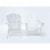 Hampton White Poly Outdoor Patio Adirondack Chair (2 Pack) Perspective: front