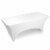 6' Rectangular Spandex Fitted Tablecloth - White by Lann's Linens Perspective: front