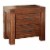 Bowery Hill 2 Drawer Solid Wood Nightstand in Brick Brown Perspective: front