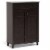 Bowery Hill Tall Shoe Cabinet in Dark Brown Perspective: front