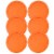 Lids for Pyrex and Anchor Round Glass Containers (2-Cups, Orange-6PK) Perspective: front