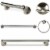Dorence 5-Piece Bathroom Hardware Accessories Set, Chrome Perspective: front