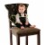 CozyBaby Portable Washable Travel Cloth Easy Seat High Chair, Black / Green Perspective: front