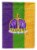 Carolines Treasures 8371GF King's Crown Mardi Gras Flag Garden Size Perspective: front