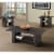 Bowery Hill 3 Piece Coffee Table Set in Black Oak Perspective: front