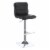 Bowery Hill 37'' Metal-Faux Leather Adjustable Bar Stool in Black (set of 2) Perspective: front