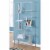 Atlin Designs Modern Metal/Glass Office/Bedroom Bookcase in Gray Perspective: front