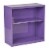 Scranton & Co 2 Shelf Metal Bookcase in Purple Perspective: front