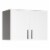 Bowery Hill 1-Shelf Modern Wood Wall Storage Cabinet in White Perspective: front