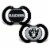Classic Impressions NFL Raiders Baby Fanatic Las Vegas Pacifiers Perspective: front