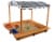 KidKraft Outdoor Children's Sandbox with Canopy - Navy & White Perspective: front
