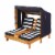 KidKraft Wooden Double Chaise Lounge for Kids Ages 3 to 8, Navy and White Perspective: front