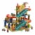 KidKraft Wash N Go 3 Tier Wooden Toy Truck and Car Garage Play Set, Multicolor Perspective: front