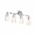Lighting JOYCE Contemporary 4 Light Chrome Bath Vanity Fixture 28 Width Perspective: front