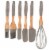 6 Pcs Kitchen Gadgets Set, Silicone Utensil with Beech Wood Handles, BPA Free Perspective: front