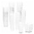 Plastic Shot Glass and Square Dessert Cups for Parties (3 Oz, 5 Oz) Perspective: front