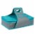 Insulated Rectangle Thermal Casserole Dish Carrier, Teal and Grey, 16 x 10 x 4 inches Perspective: front