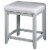 Furniture Vista Wood Vanity Stool in Gray-Crosley Perspective: front