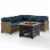 Furniture Bradenton Polyester 4 Piece Patio Fire Pit Sectional Set in Blue-Crosley Perspective: front