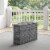 Crosley Catalina Wicker Patio Storage Arm Table in Gray Perspective: front