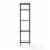 Crosley Aimee 4 Shelf Narrow Oil Rubbed Bronze Glass Etagere Bookcase Perspective: front
