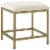 Crosley Aimee Faux Leather Vanity Stool in Soft Gold Perspective: front