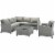 Crosley Bradenton 5 Piece Wicker Patio Sectional Set in Gray Perspective: front